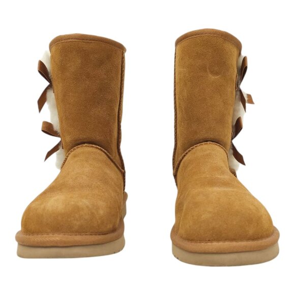 Koolaburra UGG Victoria Short Boots Womens Size 9 Suede Leather Chestnut 1015874 - Picture 3 of 16